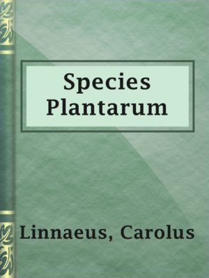 cover image of Species Plantarum